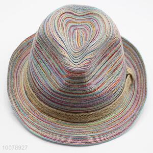 Wholesale Women Paper Striped Floppy Beach Hat