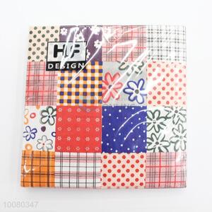 20pcs Pink Plaid Printed Paper Napkins Set