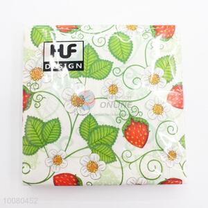 Little Strawberry Printed Paper Napkins for Party