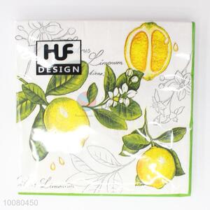 20pcs Lemon Eco-friendly Double-ply Printed Paper Napkins