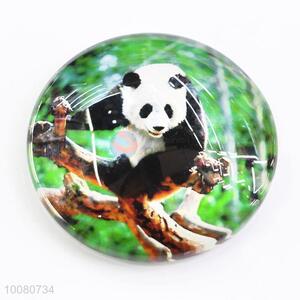 Hot sale glass panda fridge magnet for home decoration