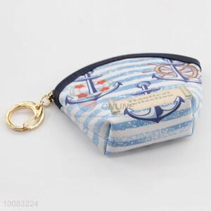 Fashion retro PU leather scallop coin purse for lady