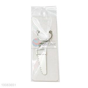 China Factory Silvery Saw Shaped Zine-alloy Metal Key Chain