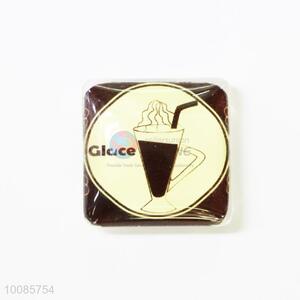 Glace Coffee Square Crystal Glass Fridge Magnet