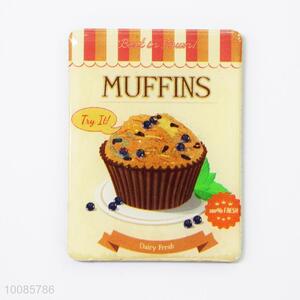 Muffins Rectangular Crystal Glass Fridge Magnet