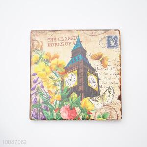 Big Ben Vintage Square Cup Mat/Coaster