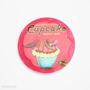 Cupcake Round Ceramic Fridge Magnet