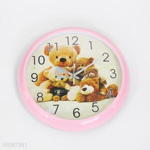 Cute design bear pattern wall clock for kids