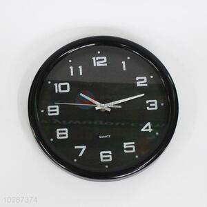 Round black modern  wall clock