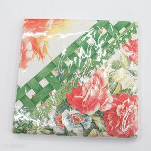 Hot sale flower print paper napkins