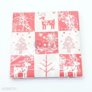 Cute printed tissue paper napkin for christmas dinner