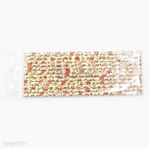 Flower Pattern Floral Paper Straws Set In OPP Bag