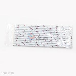Popular Floral Paper Straws Set In OPP Bag