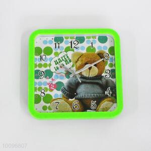 Bear Pattern Plastic Wall Clock