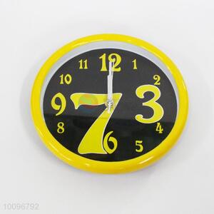 New Arrivals Yellow Plastic Wall Clock