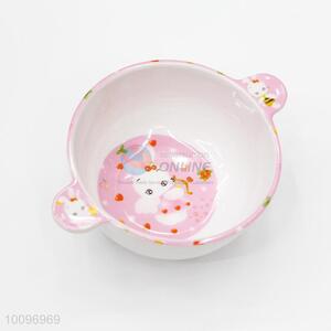 Cute Cartoon Rabbit Rice Soup Bowl with Handle
