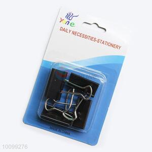 4pcs Black Iron Binder Clips Set