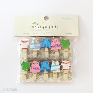 Best Selling Cloth Design Decoration Wooden Clip Set