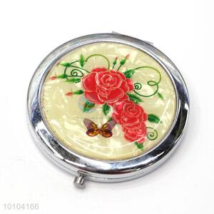 Flower Pattern Pocket Mirror/Makeup Mirror/Compact Mirror