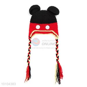 Soft Hand Made Knitted Hat with Braid Baby Photography Props