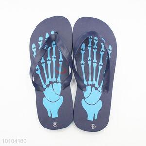 High quality skeleton hands printed flip flop for men