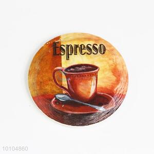 Espresso Round Ceramic Fridge Magnet