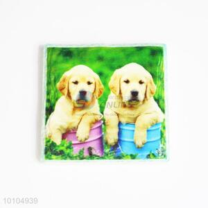 Dog Square Ceramic Fridge Magnet