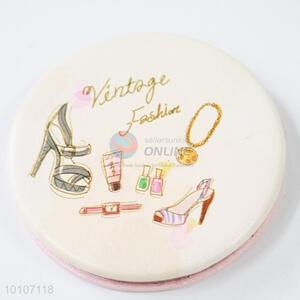 Cute High-heeled Shoes Round Pocket Make-up Mirror