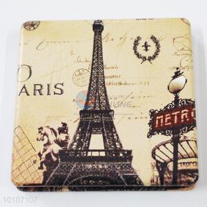 Eiffel Tower Pattern Square Shape Pocket Cosmetic Mirror