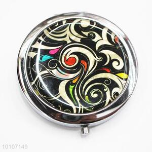 Colorful Pattern Round Pocket Cosmetic Mirror