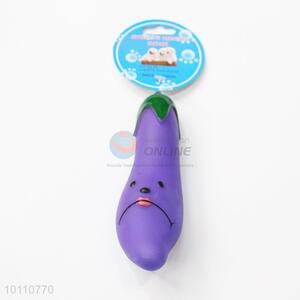 Hot Selling Eggplant Vinyl Pet Toy