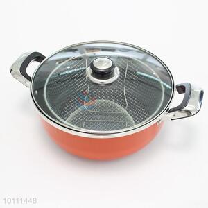 3 Sizes Luxurious Fryer Pot with Lid Containing Drain Oil Rack