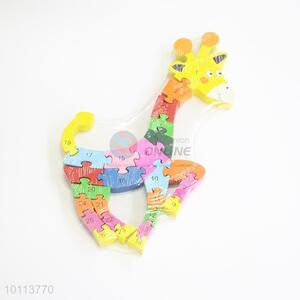 Giraffe shaped educational children puzzle