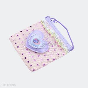 Competitive price heart decoration coin purse/coin case