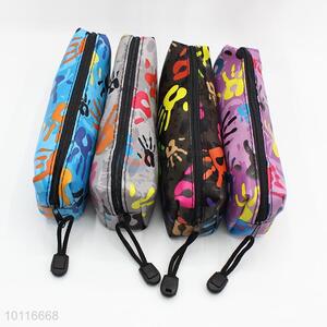 Custom popular 4colors zipper pencil bag/pencil case