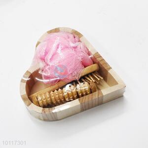 Heart Shaped Wooden Barrel Bathroom Sets/Bathroom Supplies