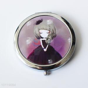 Likable Girl Printed Round Makeup Mirror/Cosmetic Mirror for Girls