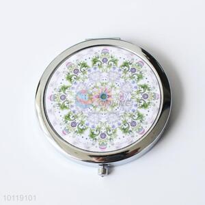 Competitive Price Flower Printed Round Makeup Mirror/Cosmetic Mirror for Girls