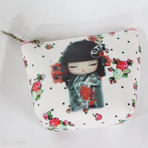 Girl pattern 11*8*3.5cm zipper wallet/coin purse