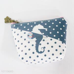 11*8*3.5cm dot sea horse pattern  coin purse/ coin pouch