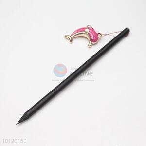 Factory cheap price black pencil for girls gift with pendant