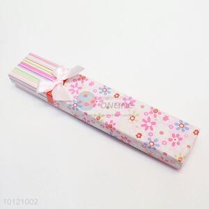 Pink Flower Paper Necklace Box Jewelry Box