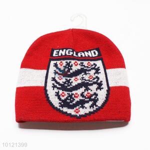 Red England Pattern Beanie Winter Hats Knit Hats