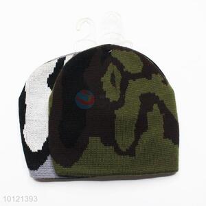 Two Colors Camouflage Pattern Beanie Winter Hats Knitted Hats