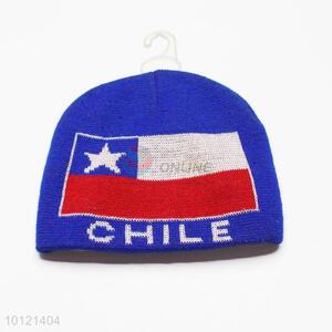 Chile Flag Pattern Beanie Hats Knitted Hats