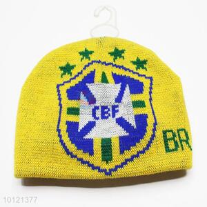Brazilian Football Club Symbol Pattern Beanie Hats, Winter Knitted Hats