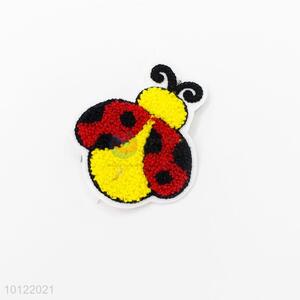 High density coccinella septempunctata towel patches for garment