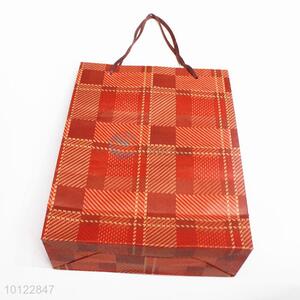 Lovely diagonal stripes plaid pattern cover gift bag