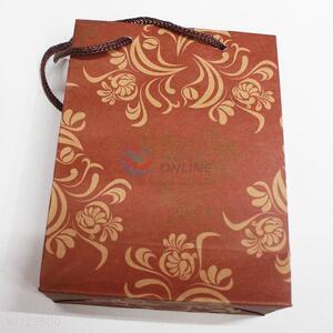 Top quality vintage flower pattern gift paper bag