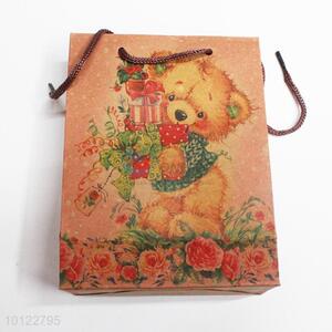 Exquisite retro cute bear pattern gift paper bag